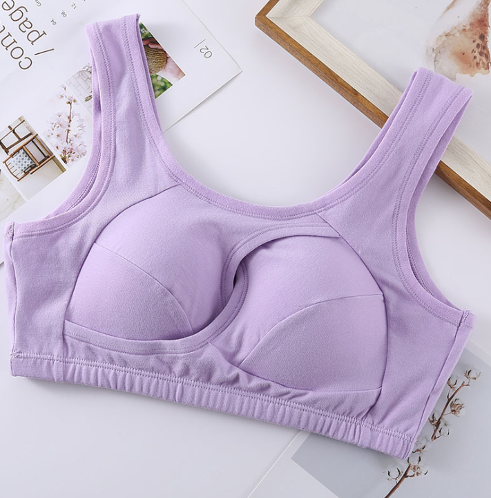 Cotton Anti-expansion Anti-Sag Gathering Adjustment Sports Bra