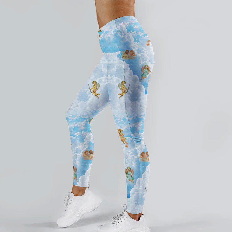 Printed Cupid Leggings Outer Wear Leggings