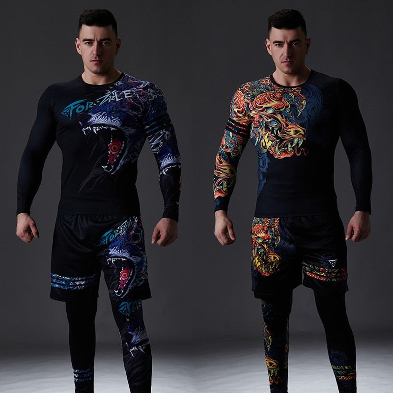 Men's Tracksuit Gym Fitness Compression