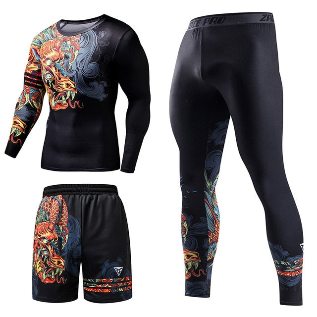 Men's Tracksuit Gym Fitness Compression