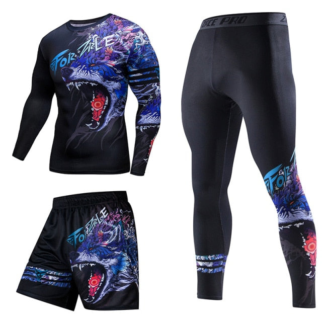 Men's Tracksuit Gym Fitness Compression