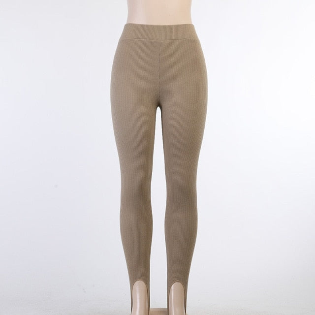 Tossy Beige Leggings High Waist