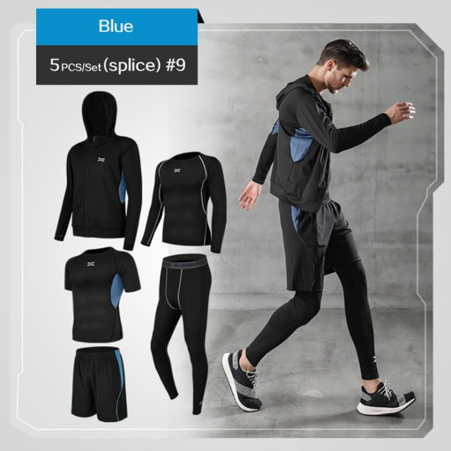 5 Pcs/Set Men's Tracksuit