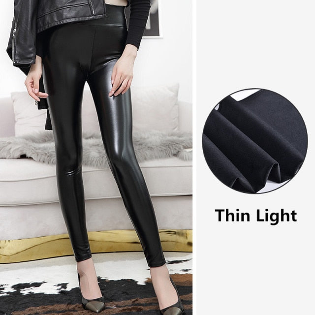 Everbellus High Waist Leather Leggings