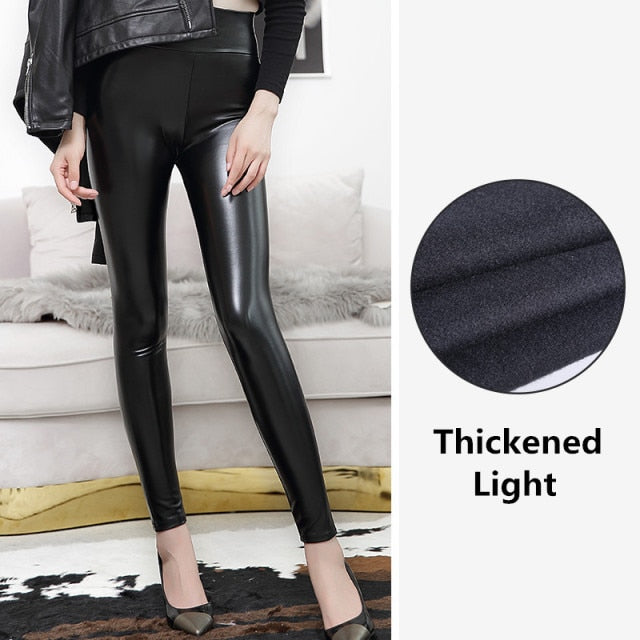 Everbellus High Waist Leather Leggings