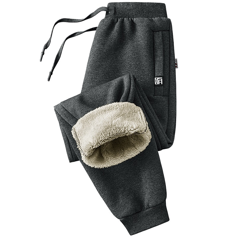 Thick Warm Fleece Sweatpants Men