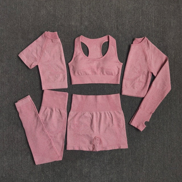 2/3/5PCS Seamless Women Yoga Set