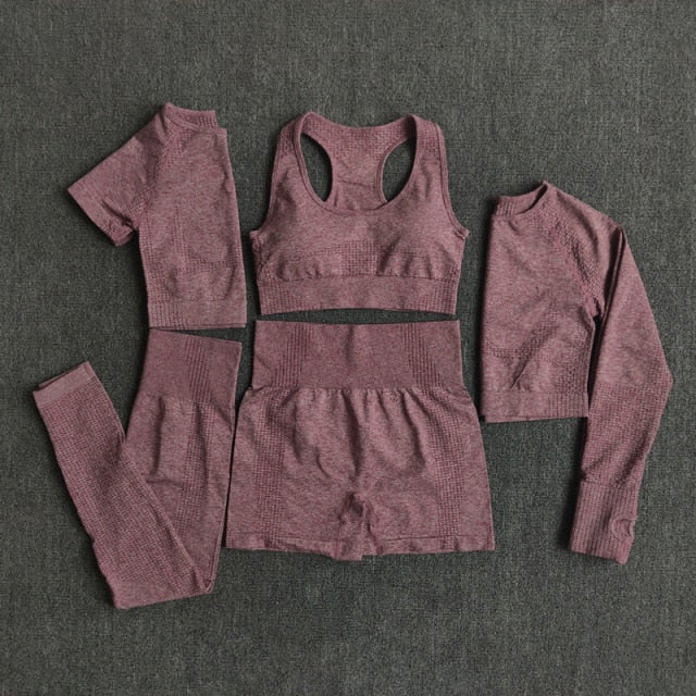 2/3/5PCS Seamless Women Yoga Set