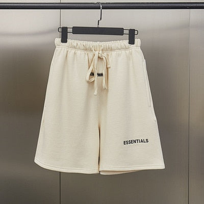 100% cotton reflective letter hip hop loose shorts