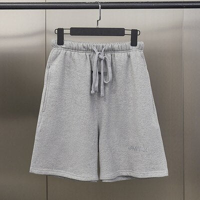 100% cotton reflective letter hip hop loose shorts