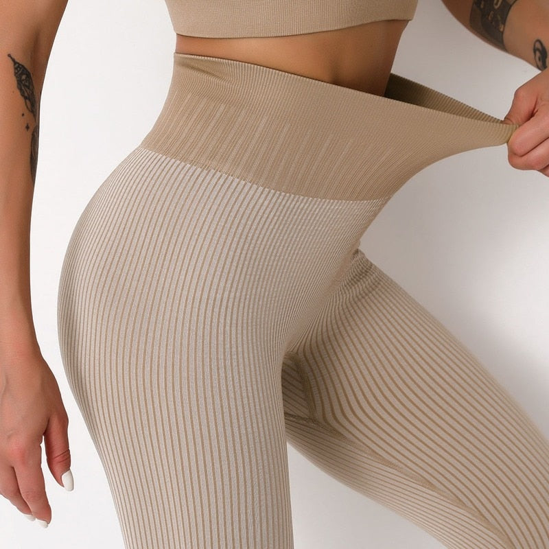 Peach Hip Leg-cutting Workout Leggings